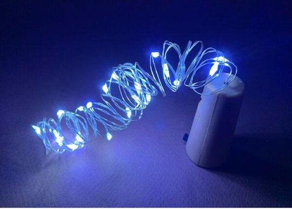 LED fényfüzér dugóval 20LED/2m - hideg fény
