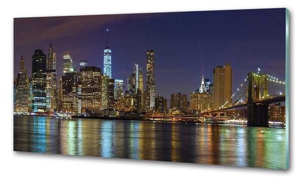 Hátfal panel konyhai Manhattan éjjel
