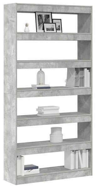 VidaXL Könyvespolc Beton Szürke 100 x 30 x 198 cm Faanyag