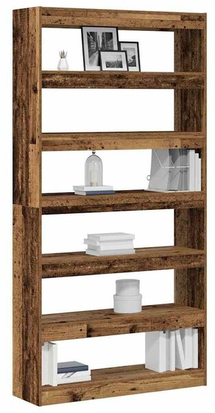 VidaXL Könyvespolc Hulladékfa 100 x 30 x 198 cm Faanyag