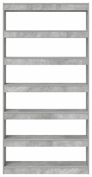 VidaXL Könyvespolc Beton Szürke 100 x 30 x 198 cm Faanyag