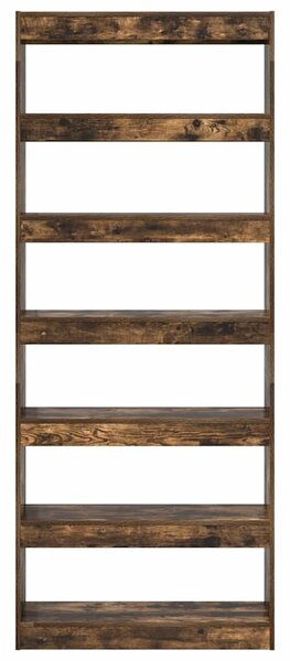 VidaXL Könyvszekrény polcokkal Füstölt tölgy 80 x 30 x 198 cm Faanyag