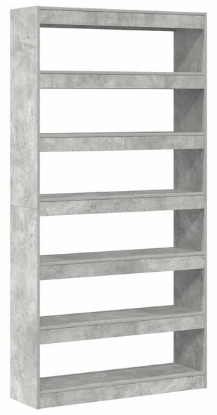 VidaXL Könyvespolc Beton Szürke 100 x 30 x 198 cm Faanyag