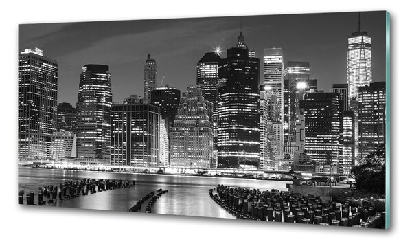 Hátfal panel konyhai Manhattan éjjel