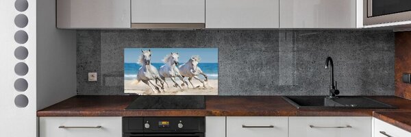 Konyhai fali panel White horse beach