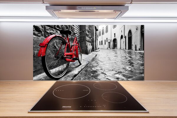 Hátfal panel konyhai Piros bicikli