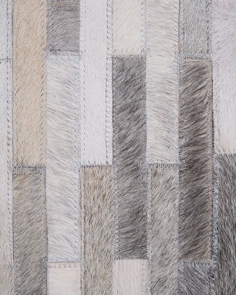 Szőnyeg AHILLI Szürke 140 x 200 cm Bőr