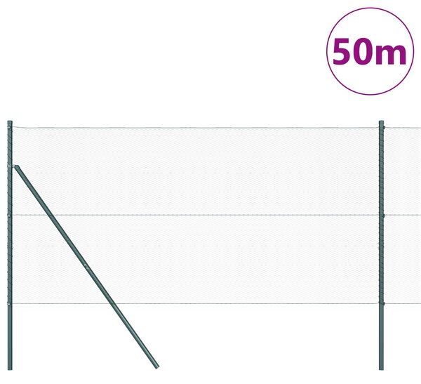 VidaXL Hatszögletű kerítés talajrögzítő 50 x 1,2 m PVC-bevonatos acél