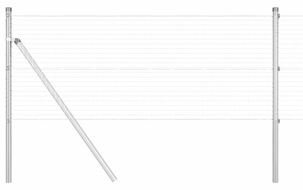 VidaXL Hegesztett dróthálós kerítés talaj rögzítés 50 x 0,4 m Ezüst