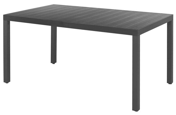 VidaXL 5 részes fekete PVC rattan kerti étkezőgarnitúra
