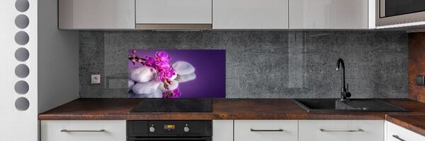 Konyhai hátfalpanel Orchidea