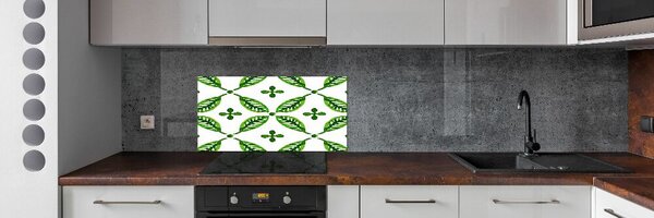 Konyhai hátfalpanel Zöld levelek