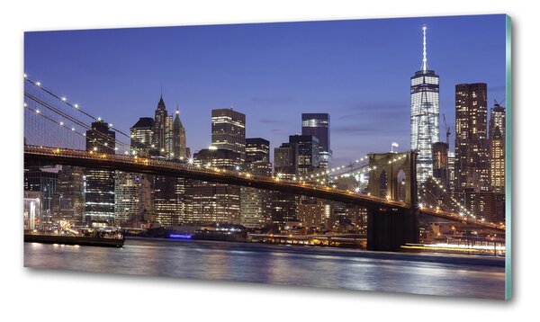 Hátfal panel konyhai Manhattan éjjel