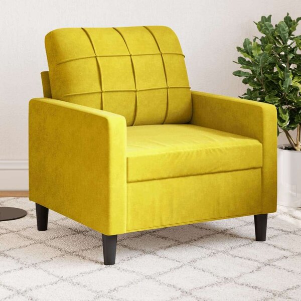 VidaXL sárga bársony kanapéfotel 60 cm