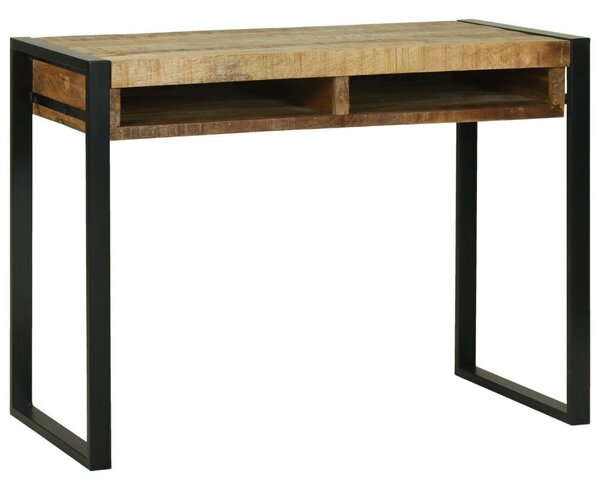 VidaXL Sminktükör asztal 100x50x75 cm Tömör durva mangófából