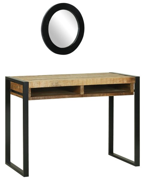 VidaXL Sminktükör asztal 100x50x75 cm Tömör durva mangófából