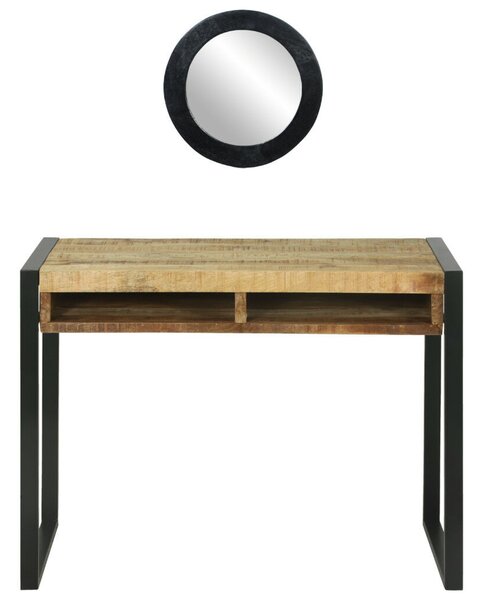 VidaXL Sminktükör asztal 100x50x75 cm Tömör durva mangófából