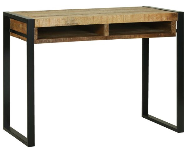 VidaXL Sminktükör asztal 100x50x75 cm Tömör durva mangófából