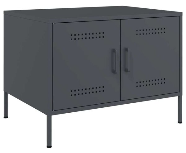 VidaXL antracit hidegen hengerelt acél dohányzóasztal 68x50x50,5 cm