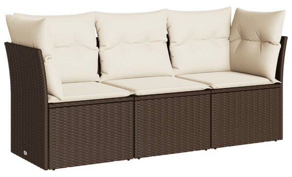 VidaXL 3 részes Polyrattan Kerti Ülőgarnitúra - Barna