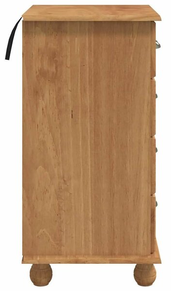 VidaXL Fiókos Szekrény ASKIM Barna 45.8 x 40 x 79 cm Tömör fenyőfa