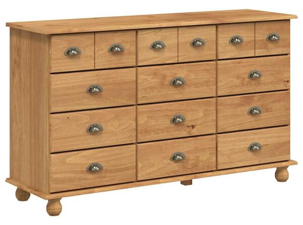 VidaXL Fiókos Szekrény fiókkal Barna 79 x 40 x 133.5 cm Tömör fenyőfa