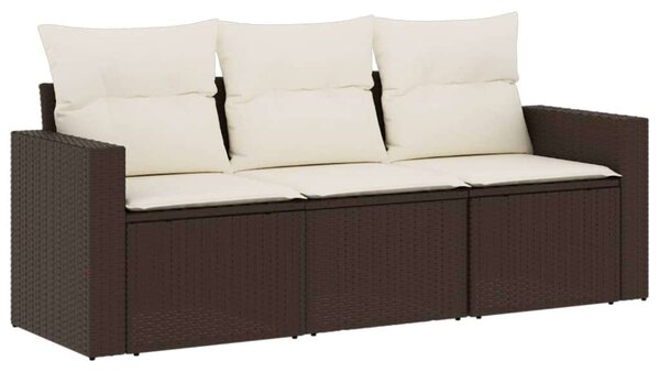 VidaXL 3 részes Polyrattan Kerti Ülőgarnitúra - Barna