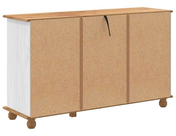VidaXL Fiókos Szekrény fiókkal Fehér 79 x 40 x 133.5 cm Tömör fenyőfa