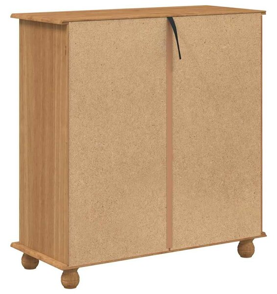 VidaXL Fiókos Szekrény ASKIM Barna 91 x 40 x 95,5 cm Tömör fenyőfa