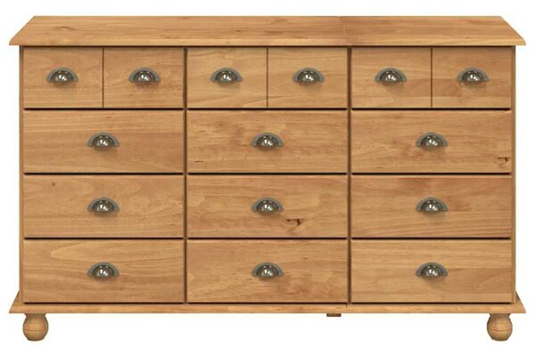 VidaXL Fiókos Szekrény fiókkal Barna 79 x 40 x 133.5 cm Tömör fenyőfa