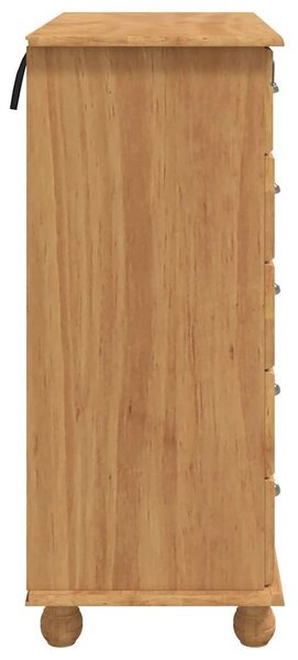 VidaXL Fiókos Szekrény ASKIM Barna 91 x 40 x 95,5 cm Tömör fenyőfa