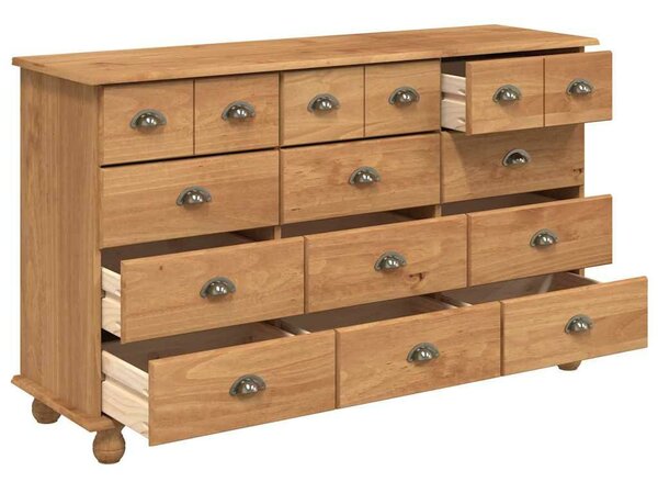 VidaXL Fiókos Szekrény fiókkal Barna 79 x 40 x 133.5 cm Tömör fenyőfa