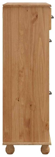 VidaXL Cipőszekrény fiókkal Barna 85 x 35 x 108 cm Tömör fenyőfa