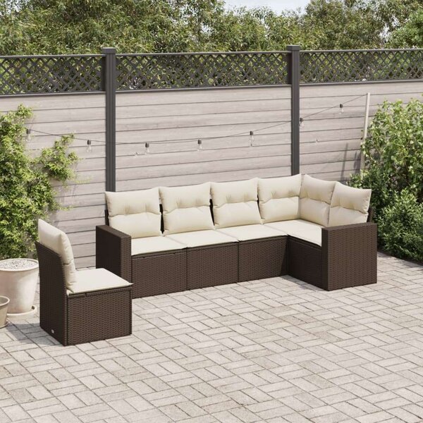 VidaXL Polyrattan Kerti Ülőgarnitúra - 6 Fő
