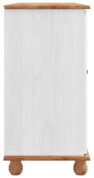 VidaXL Széf fiókkal Fehér 133.5 x 40 x 79 cm Tömör fenyőfa