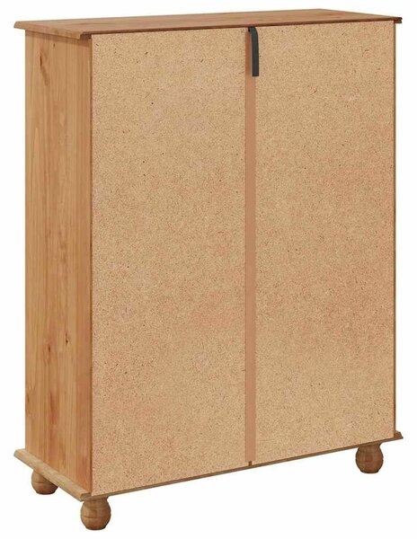 VidaXL Cipőszekrény fiókkal Barna 85 x 35 x 108 cm Tömör fenyőfa