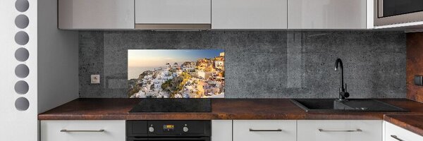 Hátfal panel konyhai Santorini, görögország