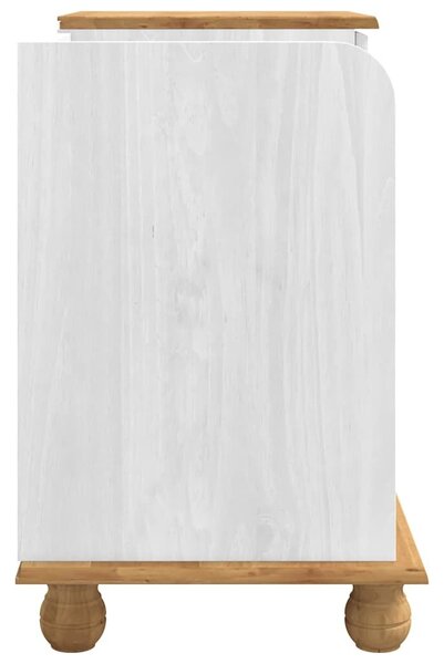VidaXL Bejárati tárolópad ASKIM Fehér 100 x 39 x 62 cm Tömör fenyőfa