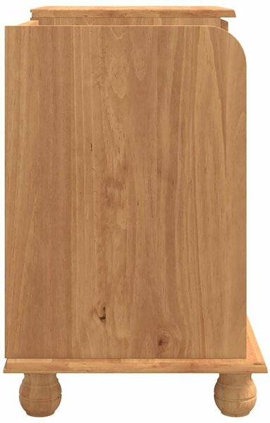 VidaXL Bejárati tárolópad ASKIM Barna 100 x 39 x 62 cm Tömör fenyőfa