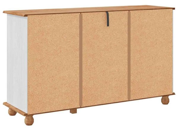 VidaXL Széf fiókkal Fehér 133.5 x 40 x 79 cm Tömör fenyőfa