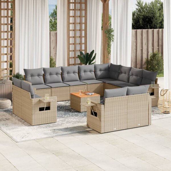 VidaXL Polyrattan Kerti Ülőgarnitúra - 13 részes