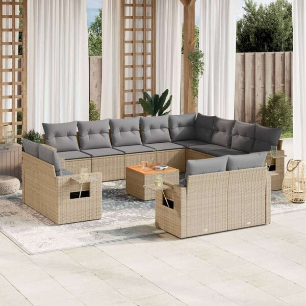 VidaXL Polyrattan Kerti Ülőgarnitúra - 13 részes