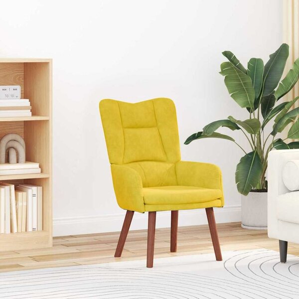 VidaXL Pihenőszék Sárga 63 x 67 x 94 cm Bársony