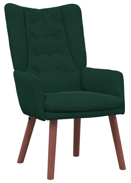 VidaXL karosszék Sötétzöld 63 x 67 x 94 cm Bársony