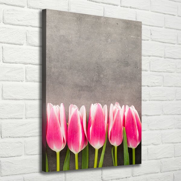 Vászonkép nyomtatás Rózsaszín tulipánok