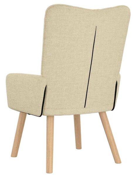 VidaXL karosszék Krém 63 x 67 x 94 cm Szövet és rétegelt lemez
