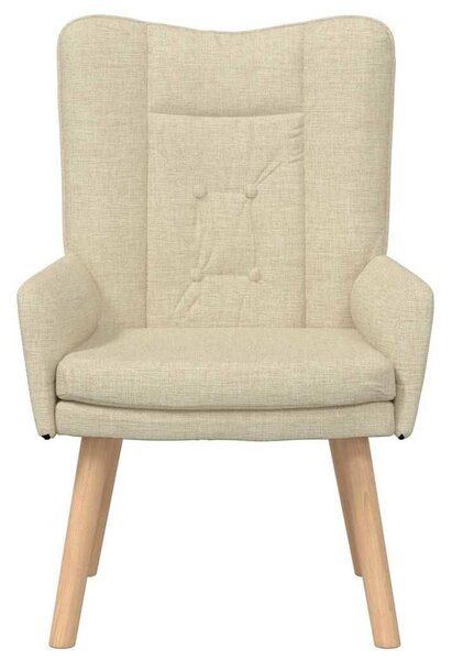 VidaXL karosszék Krém 63 x 67 x 94 cm Szövet és rétegelt lemez