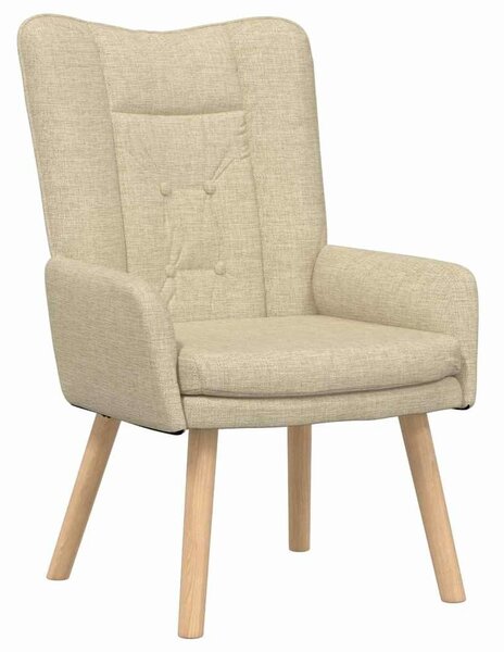VidaXL karosszék Krém 63 x 67 x 94 cm Szövet és rétegelt lemez