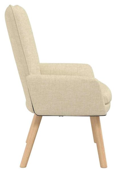 VidaXL karosszék Krém 63 x 67 x 94 cm Szövet és rétegelt lemez
