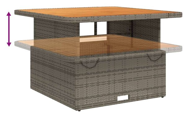 VidaXL 5 részes szürke polyrattan kerti ülőgarnitúra